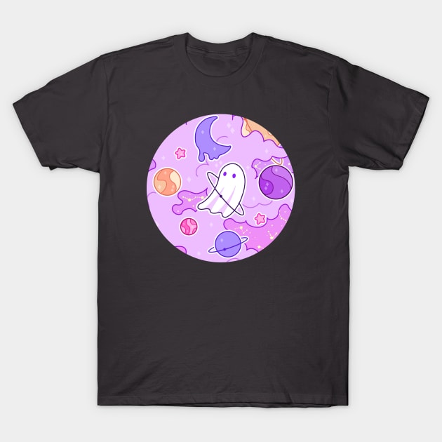 A ghost that lives among many planets T-Shirt by inkcapella